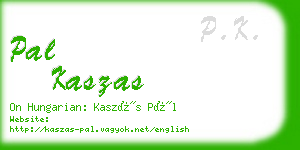 pal kaszas business card